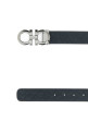 Navy blue leather reversible belt SALVATORE FERRAGAMO (675542735830)