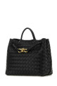 Black leather Andiamo medium handbag BOTTEGA VENETA (766016VCPP1)