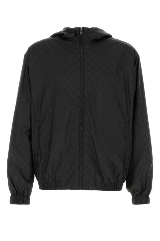 Black GG fabric windbreaker Black GUCCI (814110ZASZD)