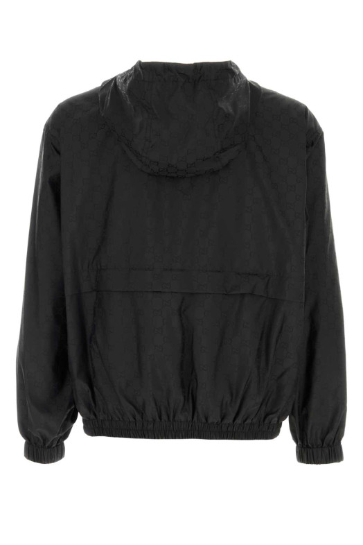 Black GG fabric windbreaker Black GUCCI (814110ZASZD)