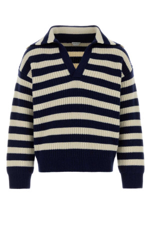 Embroidered wool blend polo shirt BOTTEGA VENETA (830423V5LP0)