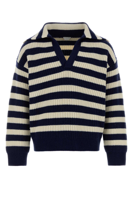 Embroidered wool blend polo shirt BOTTEGA VENETA (830423V5LP0)