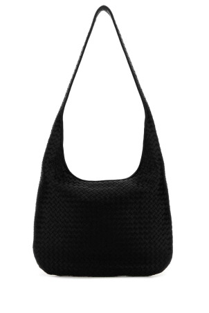 Чорна сумка через плече з натуральної шкіри BOTTEGA VENETA (843835V5KD0)