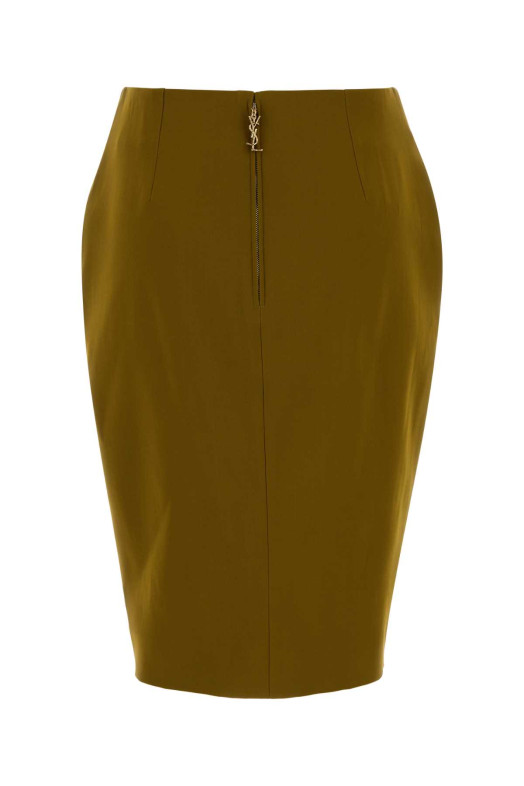 Pistachio green stretch viscose blend skirt SAINT LAURENT (852654Y5J19)