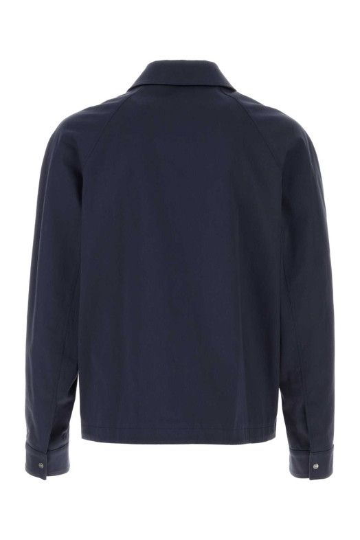 Navy blue stretch cotton jacket FENDI (FW1393AUVI)
