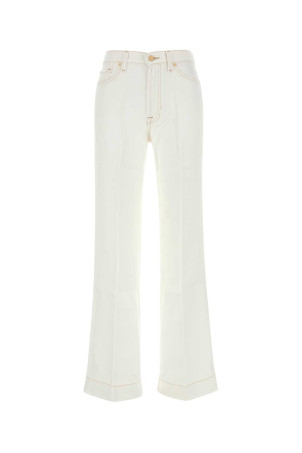 Белые брюки Modern Dojo из лиоцелла White SEVEN FOR ALL MANKIND (JSDEC850BC)