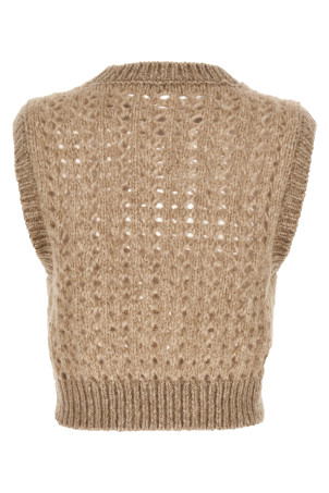 Жакет из трикотажа Lurex Бежевый A98185F039196C47C