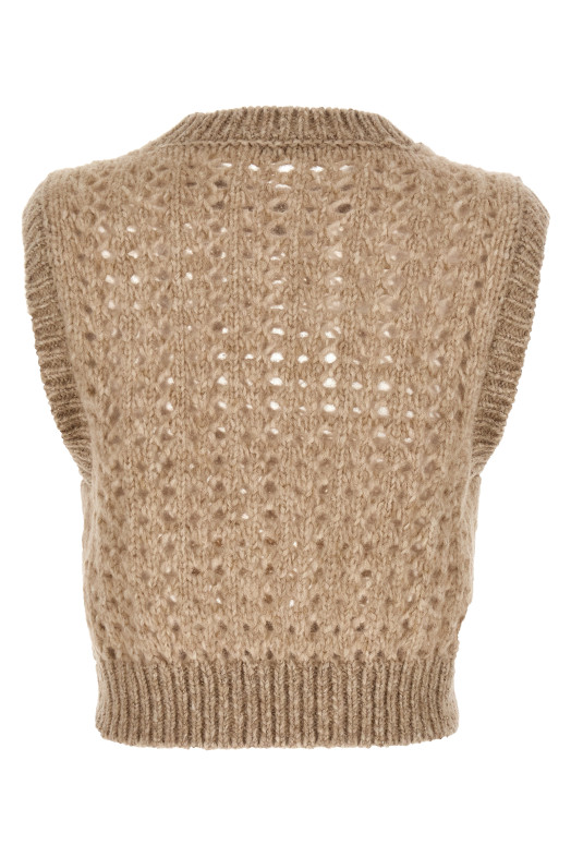 Жакет из трикотажа Lurex Бежевый A98185F039196C47C