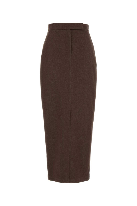 Brown cotton Pianosa skirt MAX MARA (2511101013600)