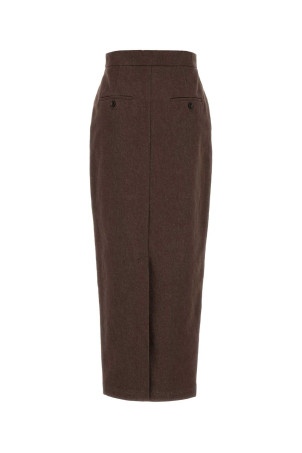Brown cotton Pianosa skirt MAX MARA (2511101013600)
