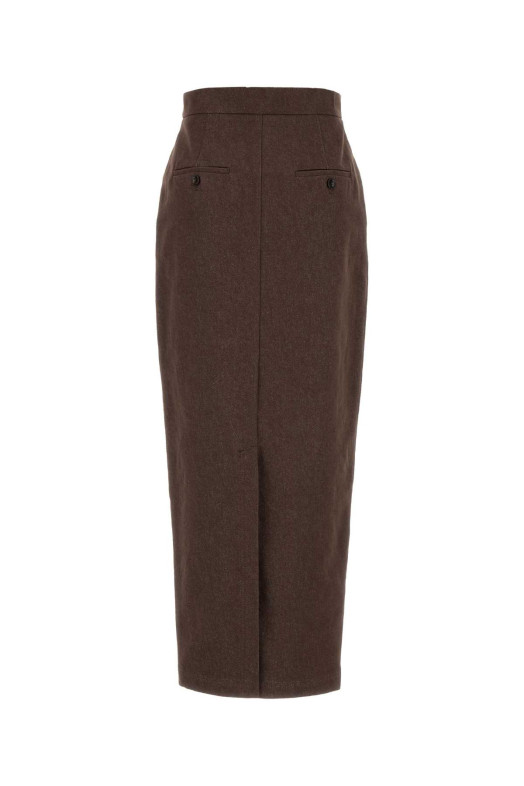 Brown cotton Pianosa skirt MAX MARA (2511101013600)