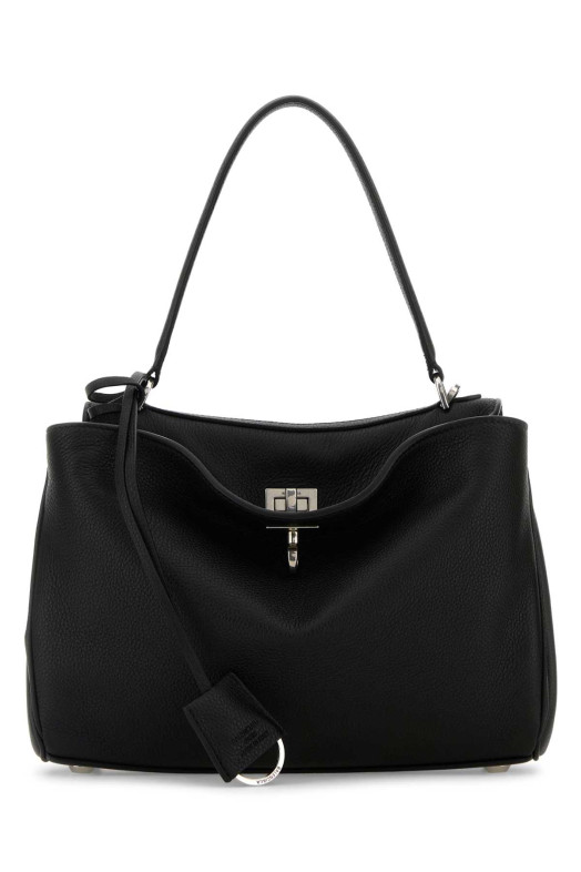 Black leather small Rodeo handbag Black BALENCIAGA (7897792ABV6)