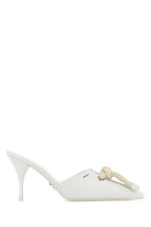 Білі мюлі з натуральної шкіри PRADA (1I969NFD085038)