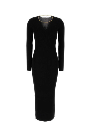 Black stretch viscose blend dress ALEXANDER WANG (1KC1256104)