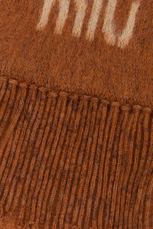 Orange mohair blend scarf MIU MIU (5FS0622CQD)