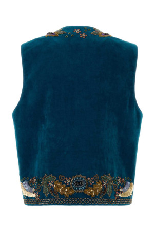 Blue velvet vest VALENTINO GARAVANI (7V0CMB00AM2)