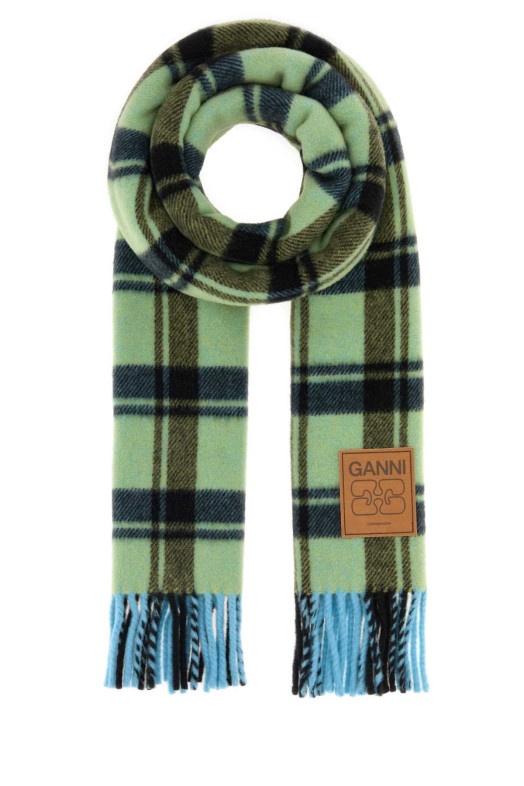 Embroidered wool scarf GANNI (A6935)
