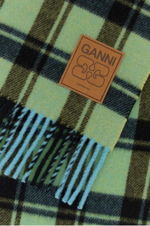 Вишитий вовняний шарф GANNI (A6935)