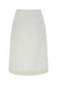 Белая юбка из габардина Черная PRADA (P194WSOOO17LL)
