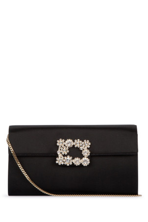 ENVELOPE FLAP FLOWER BUCKLE BLUE ROGER VIVIER (RBWAMFD0200RS0)