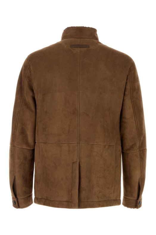 Brown suede jacket ZEGNA (RUGPMRA2G281)