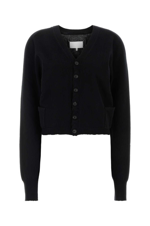 Black wool cardigan MAISON MARGIELA (S29HP0040M13178)