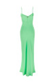 Maxi satin dress Green