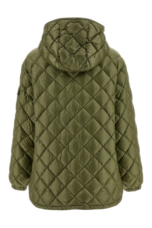 Пуховая куртка с ромбовидной стежкой Зеленая MONCLER K20932F00013595ZZ80T