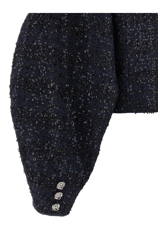 'Bouclé Short' blazer Blue