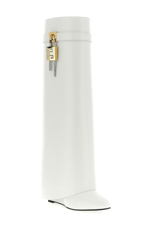 'Shark Lock' boots White