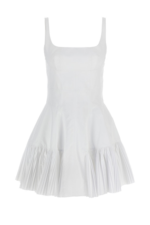 Плиссированное платье Белое GIOVANNI BEDIN GB24050WHITE