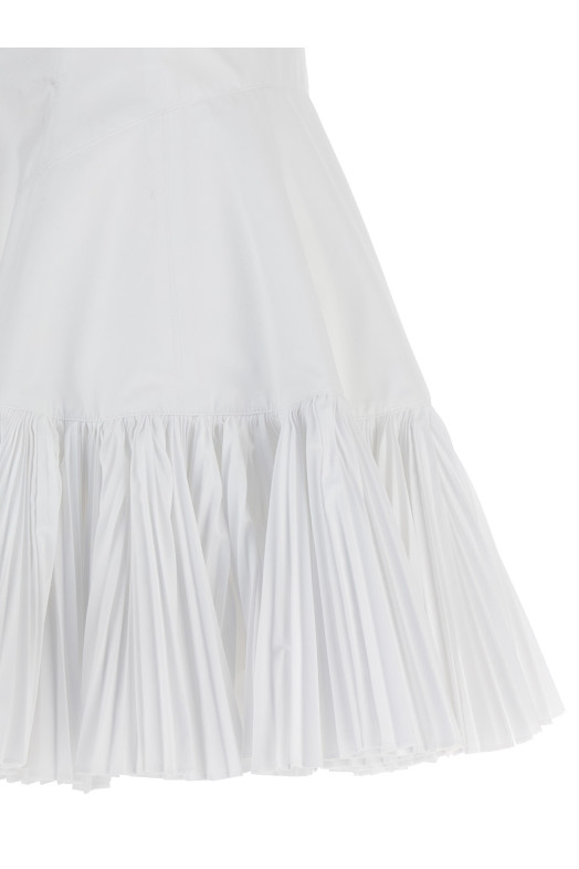 Плиссированное платье Белое GIOVANNI BEDIN GB24050WHITE