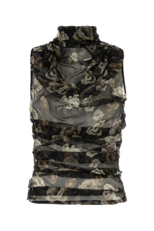 Printed organza top Black MAGDA BUTRYM (213725)