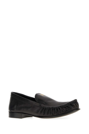 Black leather loafers Black MIU MIU (5D499EF015007)