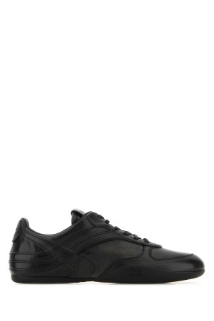Black leather sneakers Black MIU MIU (5E428EFDD05537)