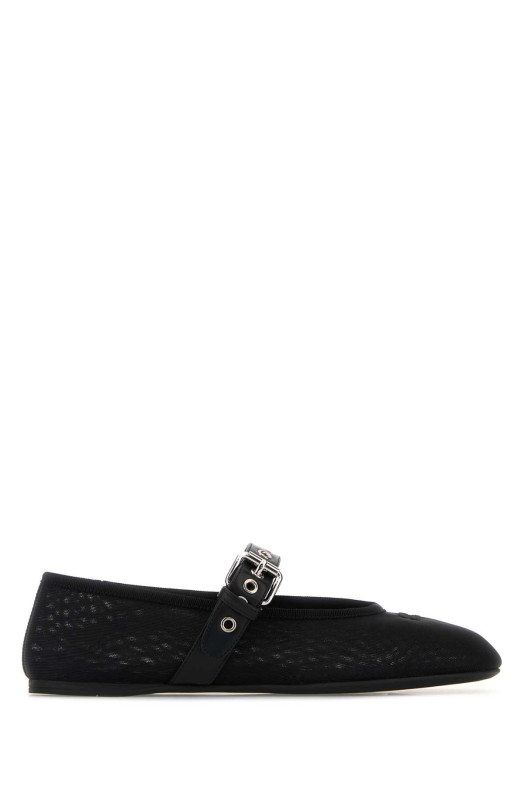 Black mesh ballerinas Black MIU MIU (5F373EF005099)