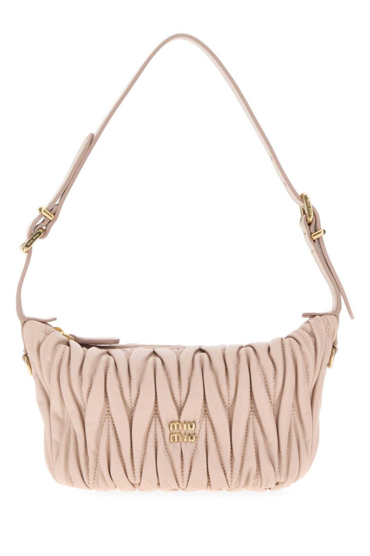 Powder pink leather handbag MIU MIU (5NE026AFPP)