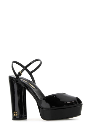 Чорні шкіряні сандалі Black MIU MIU (5XP912F110069)