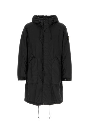 Black nylon parka Black STONE ISLAND (710000323)