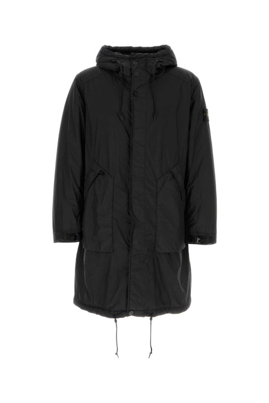 Black nylon parka Black STONE ISLAND (710000323)
