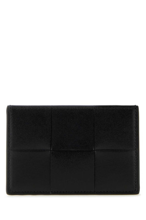 Black leather card holder BOTTEGA VENETA (748052VBWD3)