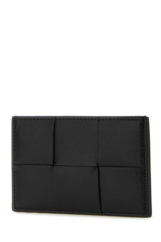 Black leather card holder BOTTEGA VENETA (748052VBWD3)