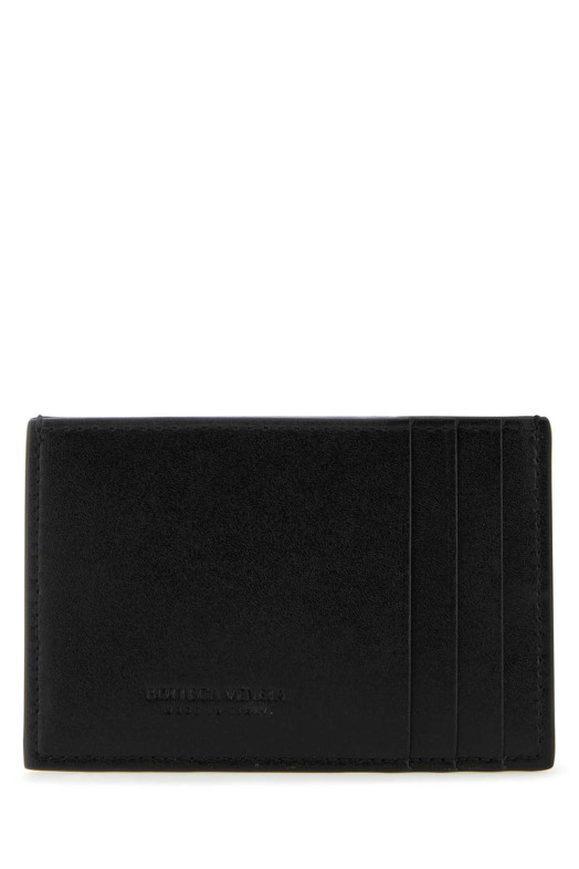 Black leather card holder BOTTEGA VENETA (748052VBWD3)