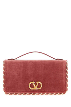 Pink velvet VLogo Signature handbag VALENTINO GARAVANI (7W2P0AU1CPX)