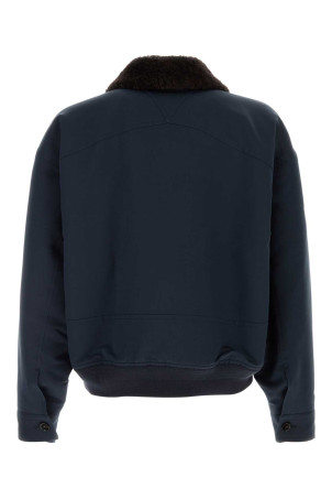 Твиловая куртка темно-синего цвета BOTTEGA VENETA (833838V5PT0)