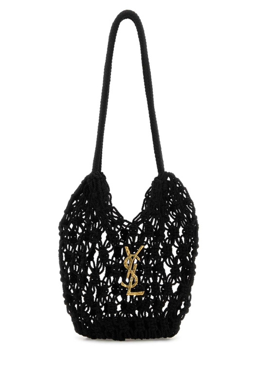 Black crochet bucket bag Black SAINT LAURENT (841312GAAFU)