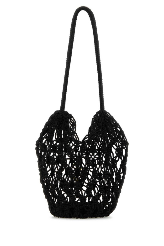 Black crochet bucket bag Black SAINT LAURENT (841312GAAFU)