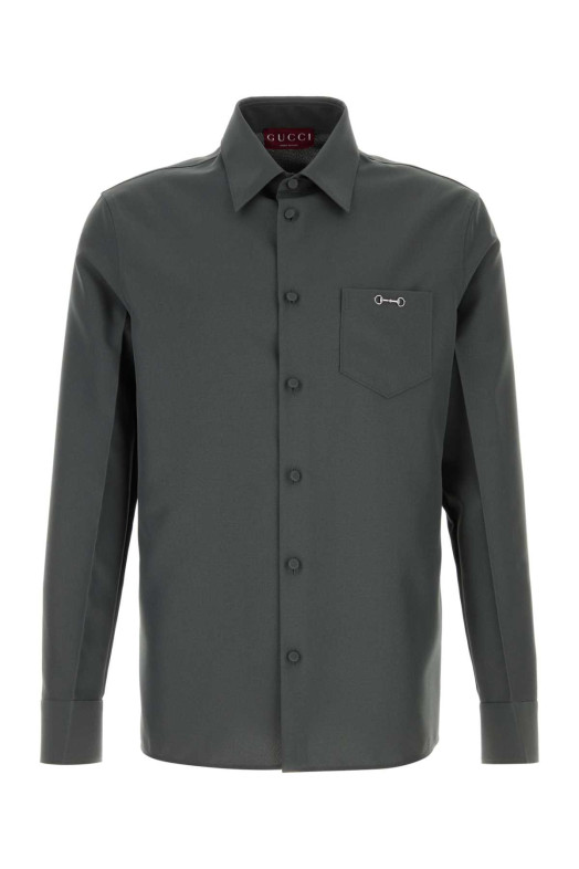 Graphite panama shirt GUCCI (841624ZAFKB)