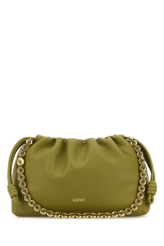 Sage green nappa leather medium Flamenco clutch LOEWE (A411FCRX75)