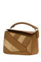 Camel leather and suede small Puzzle handbag LOEWE (A510S21XBR)
